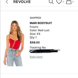 XS Red Bodysuit